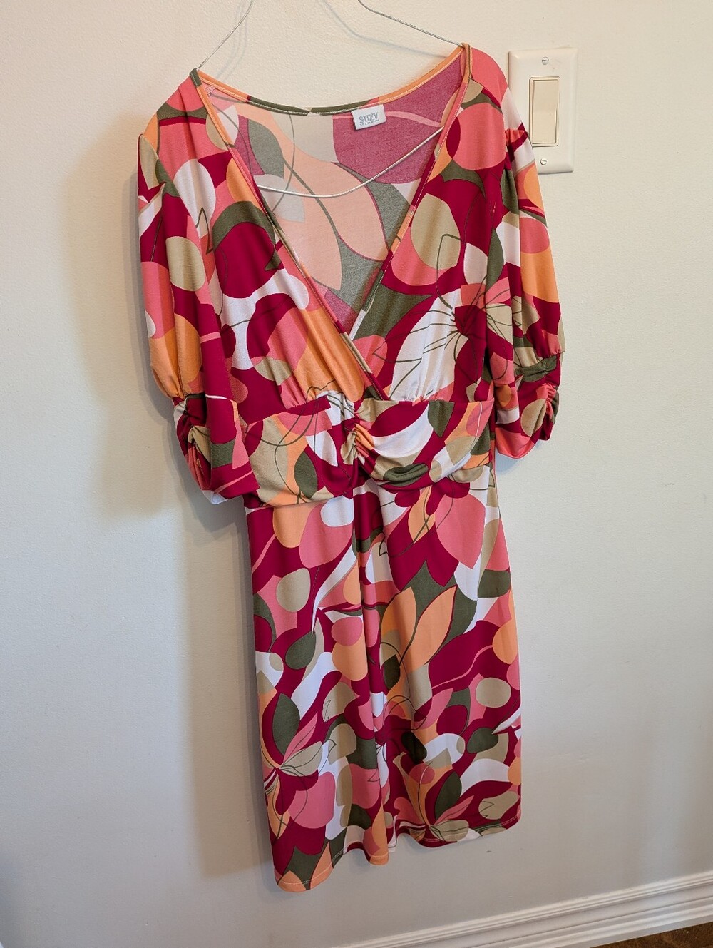 Suzy Shier Floral Wrap Dress